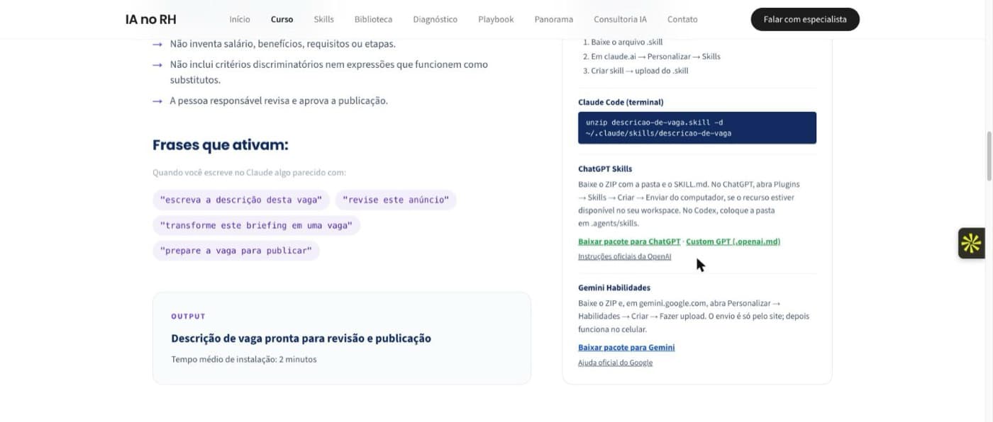 O link para baixar o pacote do Gemini.