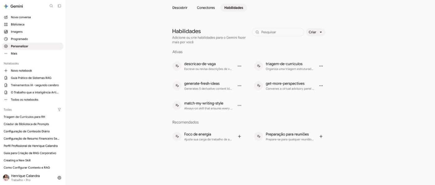 Habilidade instalada e ativa.